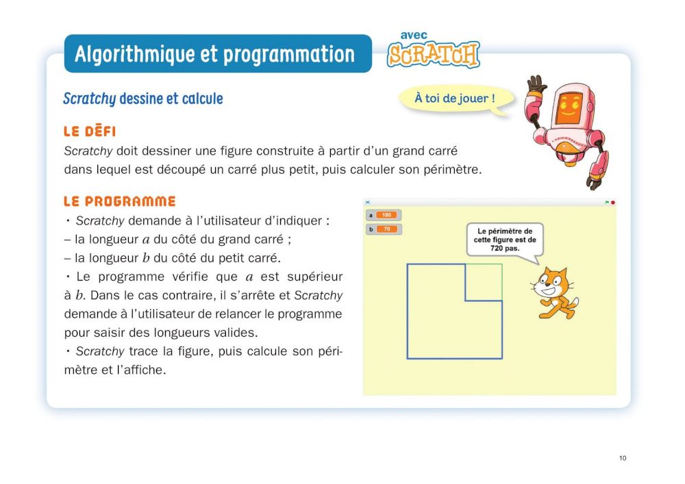 Défi Scratch - Scratchy dessine et calcule