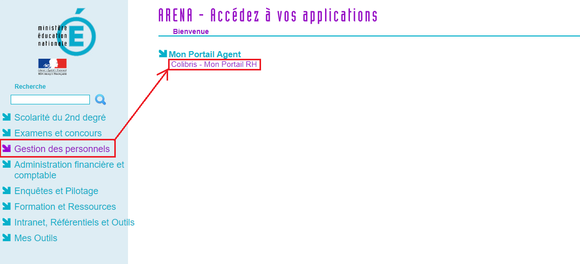 ARENA - Colibris - Mon portail RH