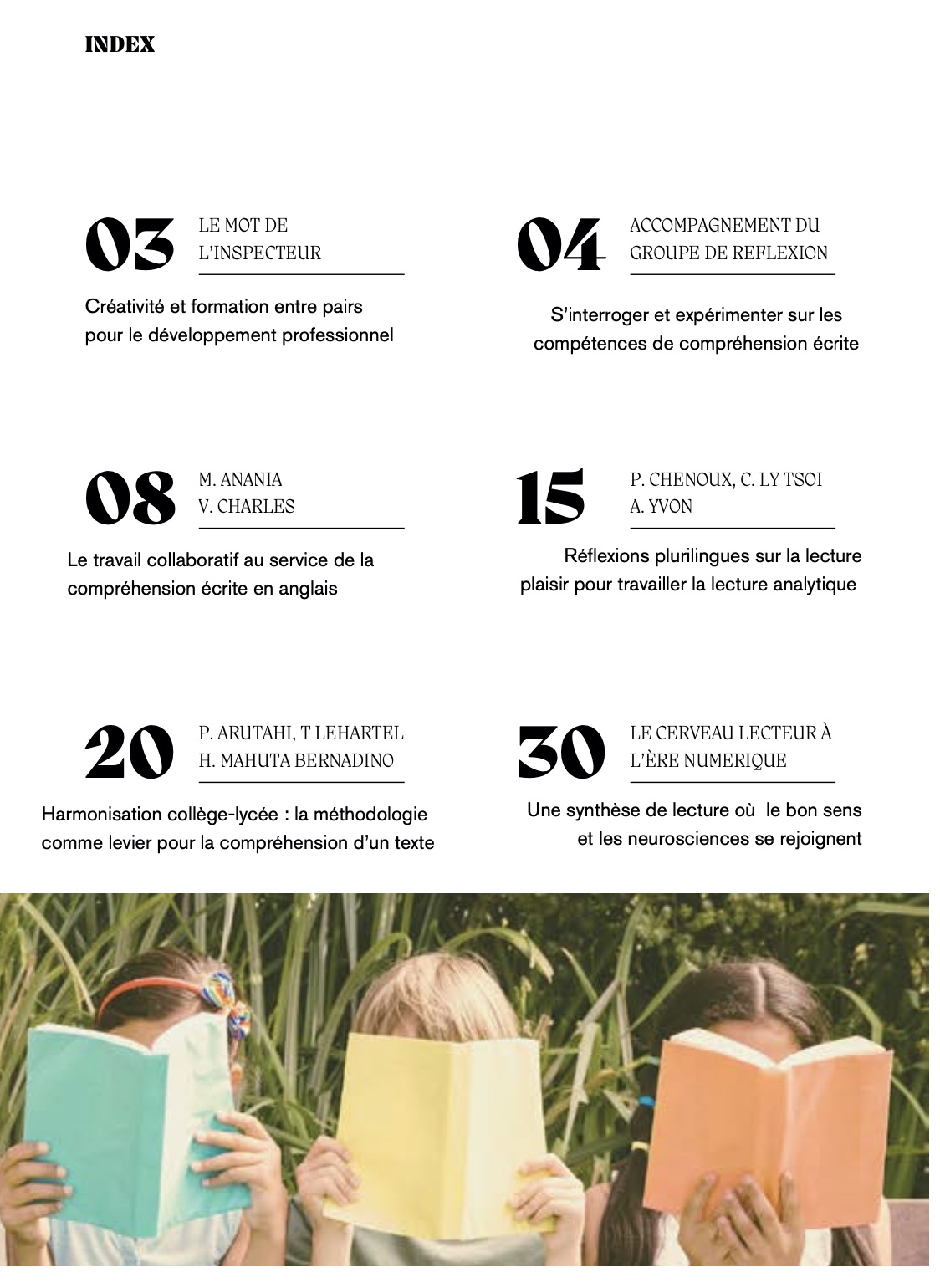 Lire et comprendre index 