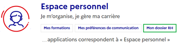 Portail Arena - Espace personnel - Mon dossier RH
