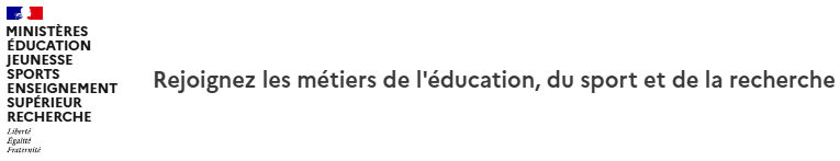 Rejoignez les métiers de l'éducation, du sport et de la recherche - bannière