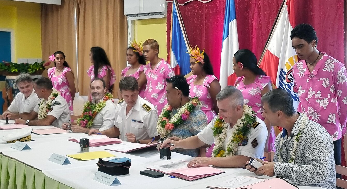 convention classe de défense et de sécurité globale entre la compagnie du RSMA-Pf de Hao et le collège de Hao