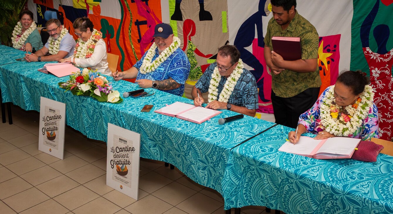 Une convention pour faciliter l’accès à la cantine scolaire dans la commune de Faa’a