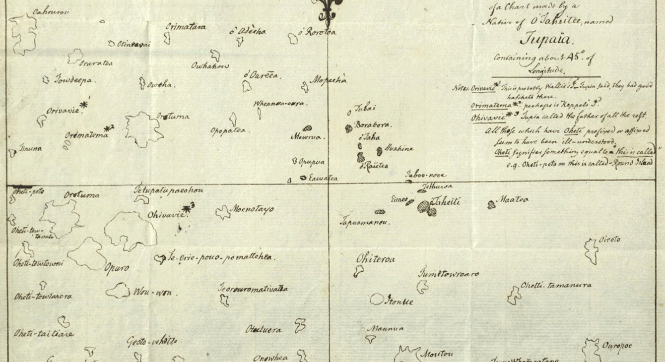 carte dite de Tupaia 1770
