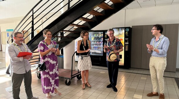 Visite de la JPO de l’UPF par le Vice-recteur et la Ministre
