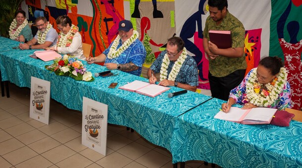 Une convention pour faciliter l’accès à la cantine scolaire dans la commune de Faa’a