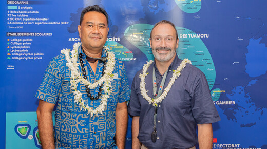 Visite de M. le ministre de l'éducation de Polynésie française : Rony Teriipaia